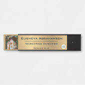 Officeドア名プレートの署名 – 金ゴールドフォト写真 サインプレート (正面)