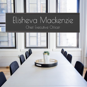 Officeドア名プレートの記号 – 白黒 サインプレート