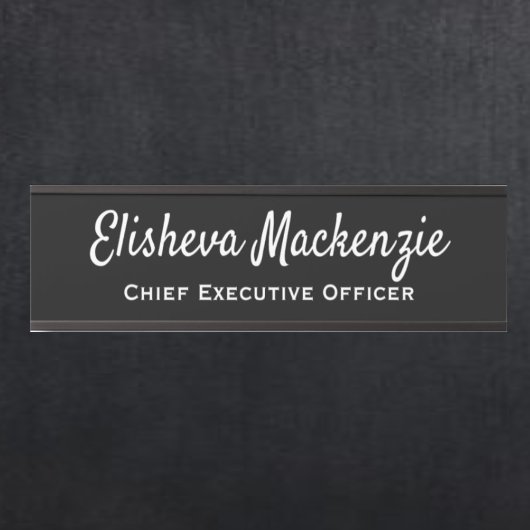 Officeドア名プレートの記号 – 白黒 サインプレート