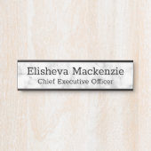 Officeドア名プレート記号 – 灰色の大理石 サインプレート (正面)