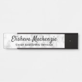 Officeドア名プレート記号 – 灰色の大理石 サインプレート (正面)