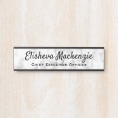 Officeドア名プレート記号 – 灰色の大理石 サインプレート (正面)