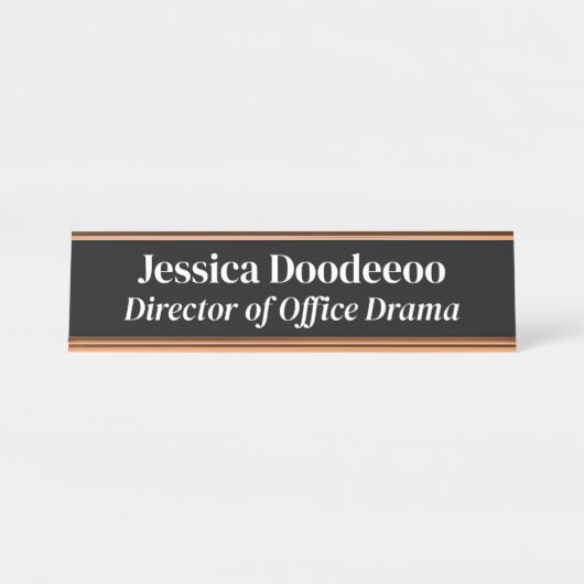 Officeドラマブラックのディレクター デスクネームプレート (正面)