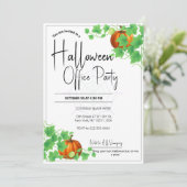 Officeハロウィーン招待状ホワイトカード 招待状 (スタンド正面)