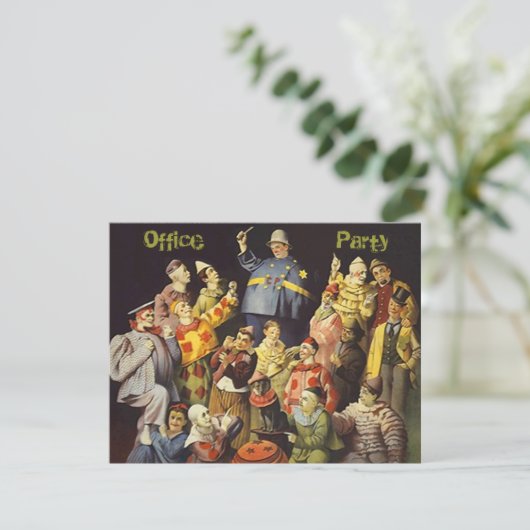 Officeパーティー社会招待状ピエロ会議 招待状 (スタンド正面)