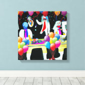 Officeパーティー キャンバスプリント (インサイチュ (ウッドフロア))