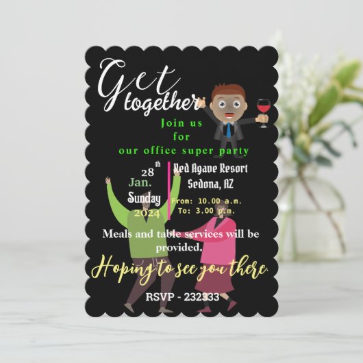 Officeパーティー 招待状 (スタンド正面)