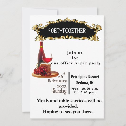 Officeパーティー 招待状 (正面)