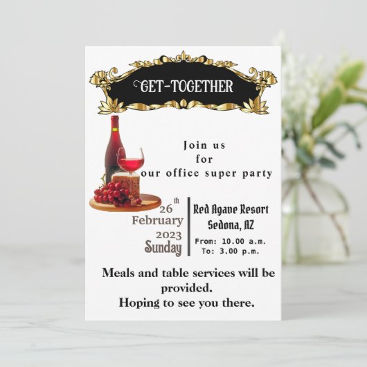 Officeパーティー 招待状 (スタンド正面)