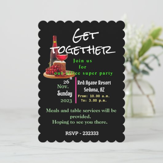 Officeパーティー 招待状 (スタンド正面)