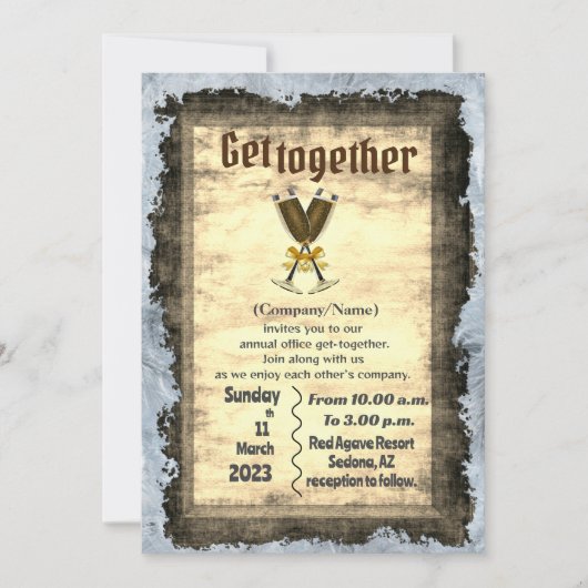 Officeパーティー 招待状 (正面)