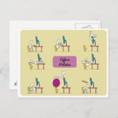 Officeピラティスはがき、黄色 ポストカード (正面/裏面)