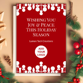 Officeミニマルのクリスマスカード | カスタムロゴ シーズンカード