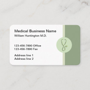 Officeモダンな聴診器の博士 名刺
