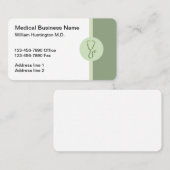 Officeモダンな聴診器の博士 名刺 (正面/裏面)