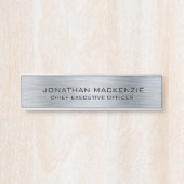 Officeモダンのグラマー・シルバー・テンプレートのサイン サインプレート (正面)