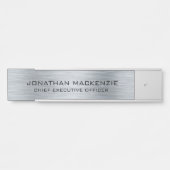 Officeモダンのグラマー・シルバー・テンプレートのサイン サインプレート (正面)