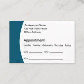 Officeモダンアポイントメントリマインダー名刺 予約カード (正面)