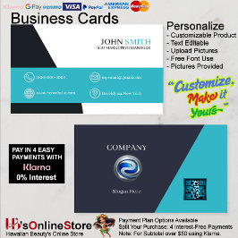 Officeモダンターコイズ4選択ロゴQRコード 名刺