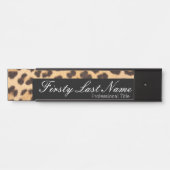 Officeモダンドアの看板シンボルや象徴Leopard Print サインプレート (正面)