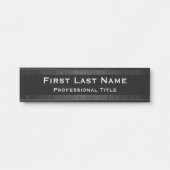 Officeモダンドアサインシンボルや象徴ブラックウッドルック サインプレート (正面)