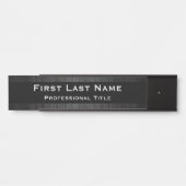 Officeモダンドアサインシンボルや象徴ブラックウッドルック サインプレート (正面)