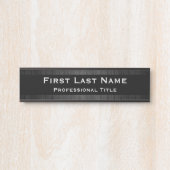 Officeモダンドアサインシンボルや象徴ブラックウッドルック サインプレート (正面)