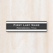 Officeモダンドアサインシンボルや象徴白黒 サインプレート (正面)