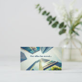 Officeモダン建物の住所の変更 名刺 (スタンド正面)