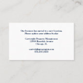 Officeモダン建物の住所の変更 名刺 (裏面)