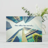 Officeモダン建物の住所の変更 案内状 (スタンド正面)