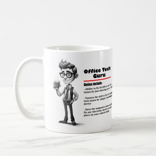 Officeユーモア技術教師コーヒーマグ2 コーヒーマグカップ (左)