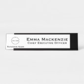 Officeロゴビジネスデスクの署名名プレート デスクネームプレート (正面)