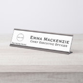 Officeロゴビジネスデスクの署名名プレート デスクネームプレート (正面)
