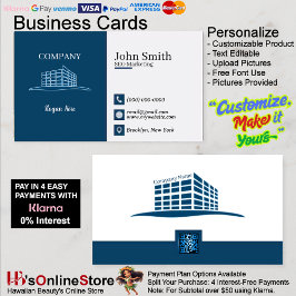 OfficeロゴモダンネイビーSEOマーケティングQRコード 名刺