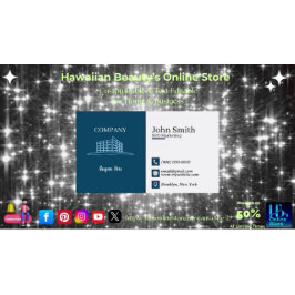 OfficeロゴモダンネイビーSEOマーケティングQRコード 名刺