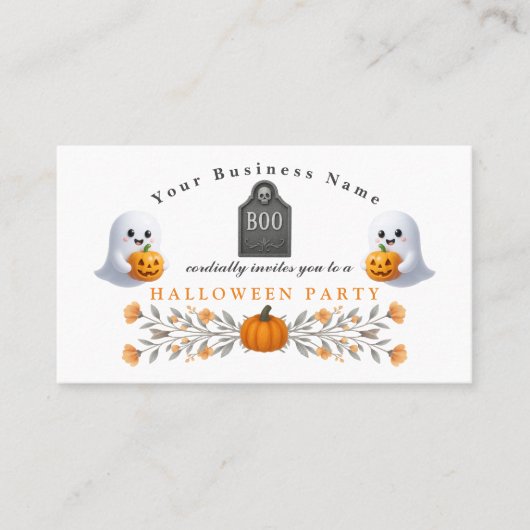 Office不気味ハローウィンパーティの要点 名刺 (正面)