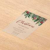 Office企業のパーティーお祝い アクリル招待状 (レイダウン)