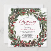 Office企業のパーティーお祝い 招待状 (正面)