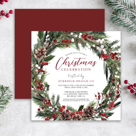 Office企業のパーティーお祝い 招待状