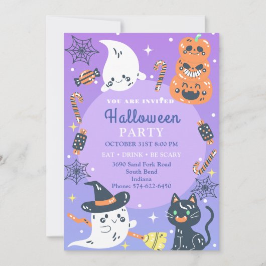 Office企業のビジネスハローウィンパーティカスタム 招待状 (正面)