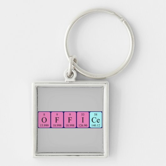 Office定期テーブルワードキーリング3 キーホルダー (正面)