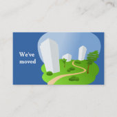 Office建物の新しいアドレスの移動のお知らせ 名刺 (正面)