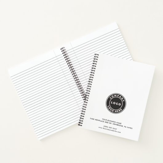 Office従業員のビジネスロゴの追加カスタム方法 ノートブック (内部)