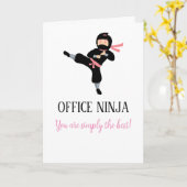 Office忍者の管理アシスタントの評価 カード (黄色い花)