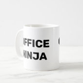 Office忍者の管理上の評価 コーヒーマグカップ (正面左)