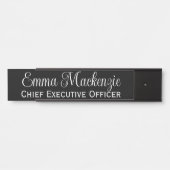 Office用の白黒スクリプトドアの署名 サインプレート (正面)