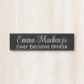 Office用の白黒スクリプトドアの署名 サインプレート (正面)