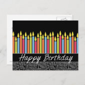 Office誕生日カード(ろうそく) ポストカード (正面/裏面)