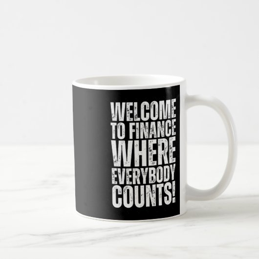 Office おもしろい Financeステッカー3 コーヒーマグカップ (右)
